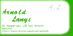 arnold lanyi business card